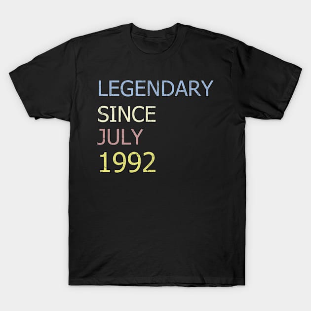 LEGENDARY SINCE JULY 1992 T-Shirt by BK55